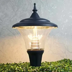 Mistico 15 Watt LED Pole Lights for Garden/Outdoor Waterproof Aluminum Body with PVC Glass Post Light (1 Pc, Black)