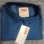 Levi's Men's 40-40 cotton twill Regular Fit Blue Full Sleeve Shirt For Men