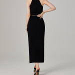 Ekeshwara Black Bodycon Coctail Party Dress
