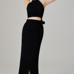 Ekeshwara Black Bodycon Coctail Party Dress