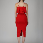 Ekeshwara ruffle design bodycon dress