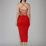Ekeshwara red back dori adorable women dress