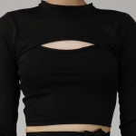 Ekeshwara black crop top & skirts party wear dress for women