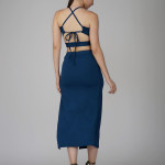 Ekeshwara aqua blue two piece dress for women
